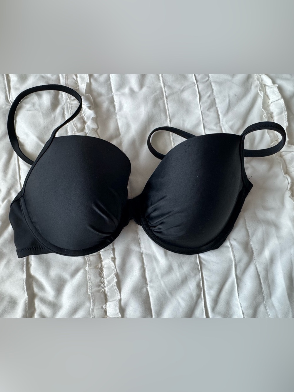 aerie Smooth Black Underwire Bikini swim top